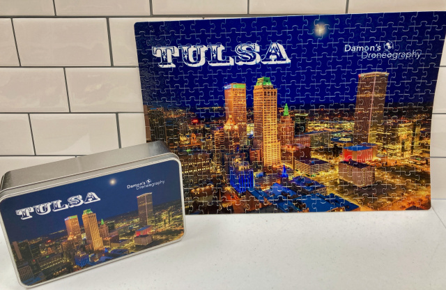 Tulsa Skyline Puzzle & Tin