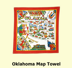 Oklahoma Map Towel